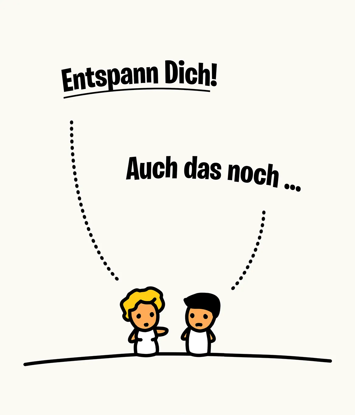 Mentale Gesundheit im Team Karikatur Cartoon Berlin Alley