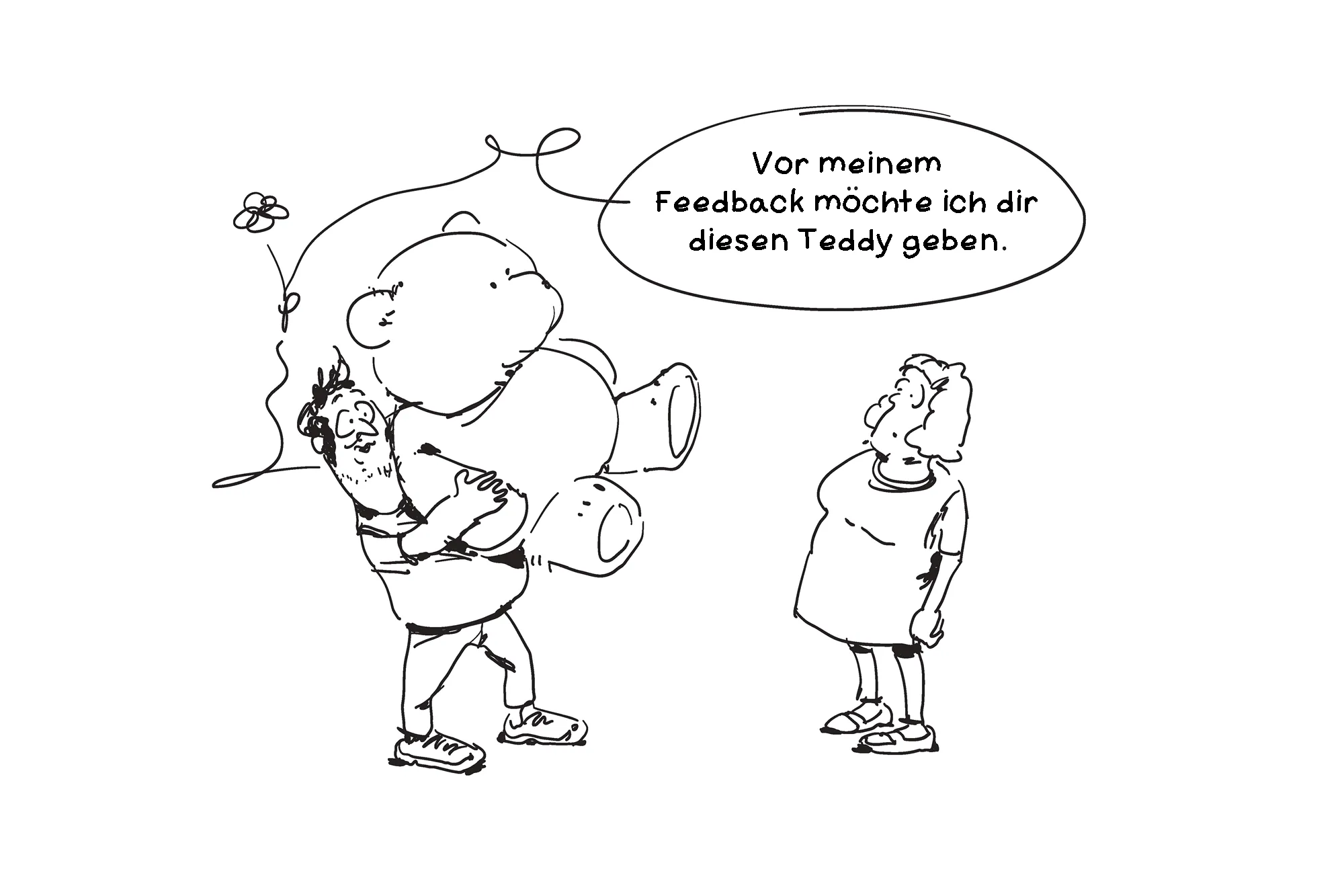 Starke Gespräche - Stephan Pfob - Karikatur von Stefan Fichtel: Feedback geben