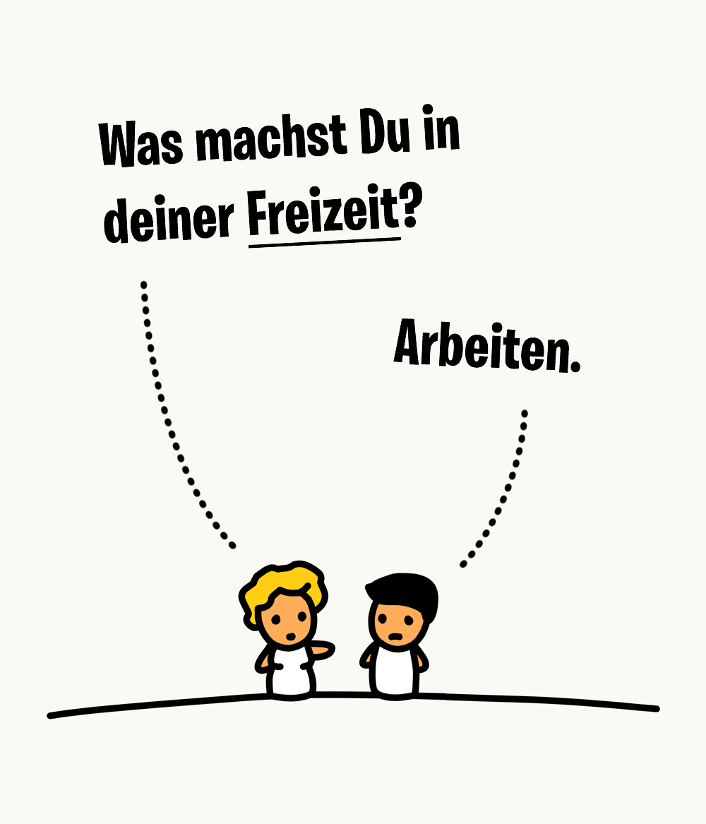 Karikatur_Berlin Alley_Arbeit Smart Work Workshop Berlin Alley Karikatur zu viel Arbeit